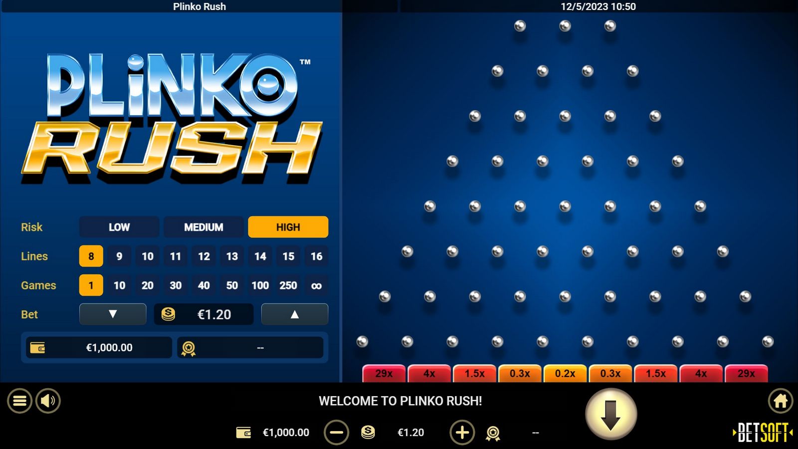 Гра Plinko на реальні гроші